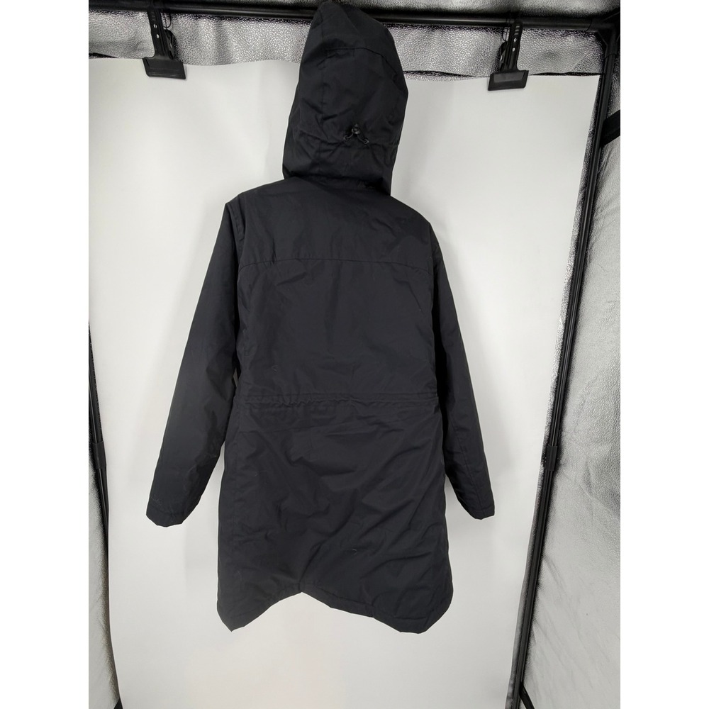 LL Bean Womens 3X‎ Black Hooded Parka Jacket Fleece Lined Quilted Insulated Coat - Picture 6 of 9
